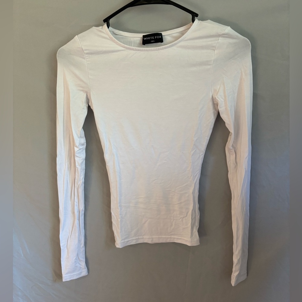 White Fox Boutique White Long Sleeve Tee